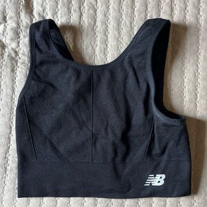 New Balance Black Sports Bra with Logo